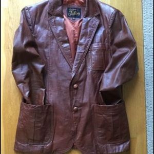 Vtg Leather jacket by Jeffrey/42(L) men’s Korea